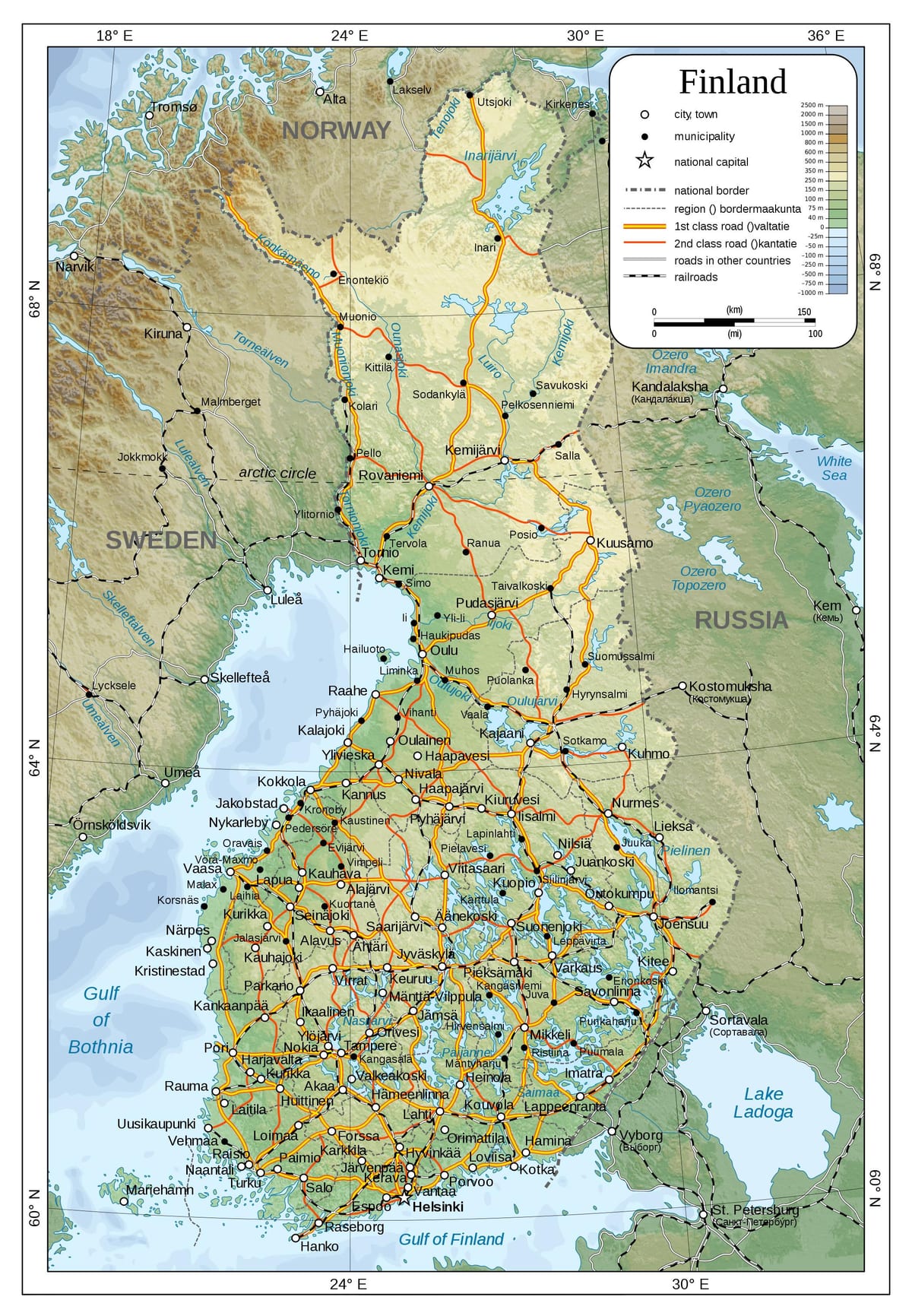 Карта Финској