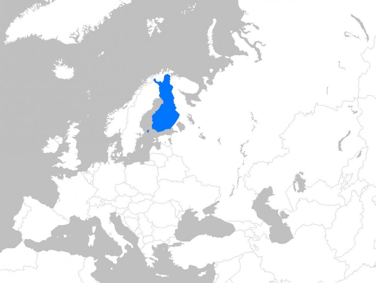 Финска на мапи Европе