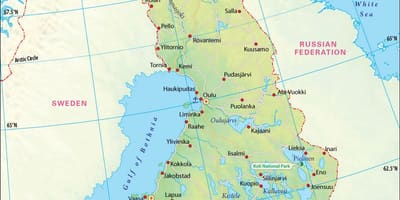 Карта Финске географија