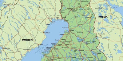 Карта Поларни круг Финска