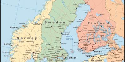 Карта Финске и суседних земаља